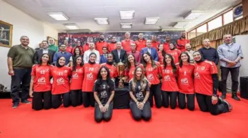 بحضور رئيس الاتحاد.. تكريم مجلس الأهلي لسيدات الطائرة عقب الفوز ببطولة أفريقيا| صور